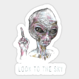 Alien - Look to the Sky. Sticker